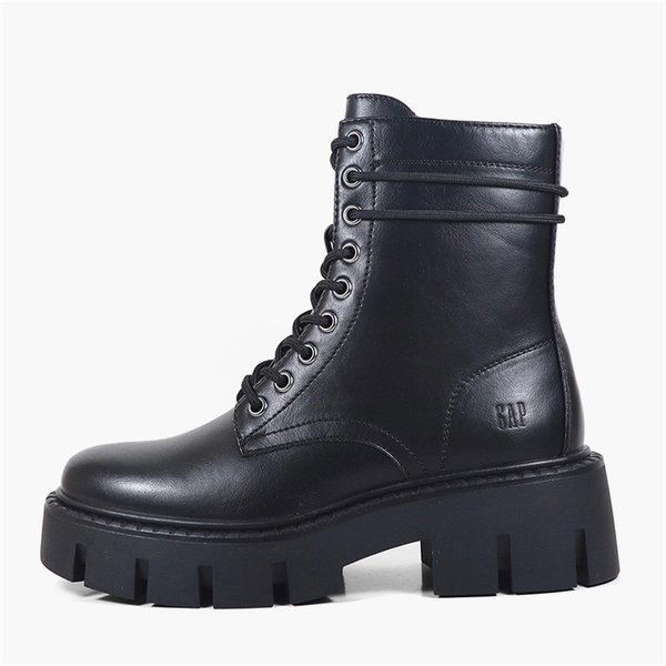GAP Womens Brigitte Lace Up Boots Black