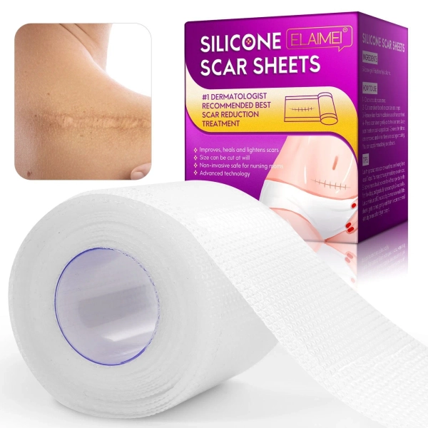 1.5m Silicone Scar Sheets Gel Tape Roll Scars Removal Skin Patch Tapes