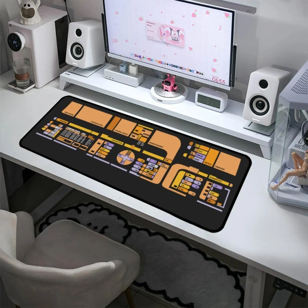 Ops Station LCARS Long Mouse Pad / Desk Mat - Data Helm Navigation - Prop