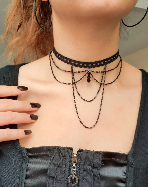 Black Choker Necklace, Chokers, Jewelry, Gothic