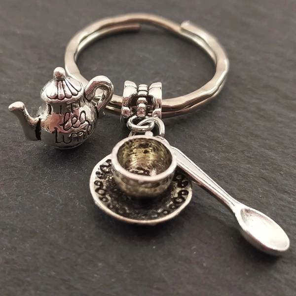 TEMU Handmade Teapot, Cup, Spoon, Key Ring, , Coffee Cup, Coffee Pot, Tea
