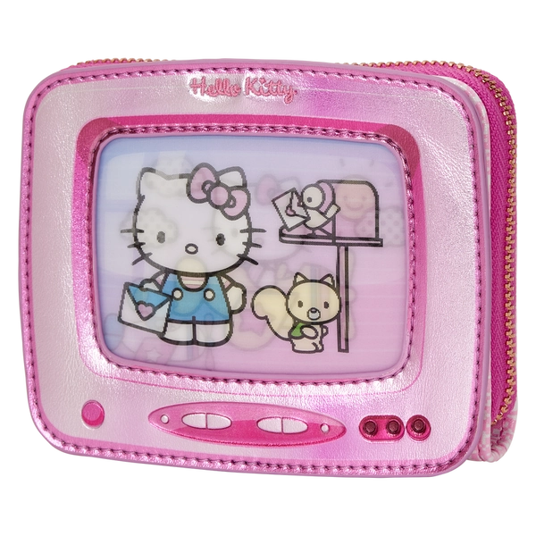Sanrio Exclusive Hello Kitty Vintage TV Lenticular Zip Around Wallet