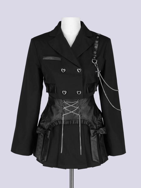 IMVAL / Cut-out Jacket & Skirt SetοΌ»BLKοΌ½
