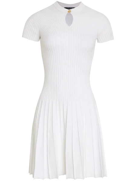 Balmain pleated ribbed-knit mini dress | 34