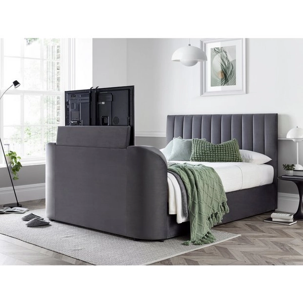 Buy Smart TV Bed Sheldon Double Ottoman TV Bed Frame - Grey | Ottoman and storage beds | Argos