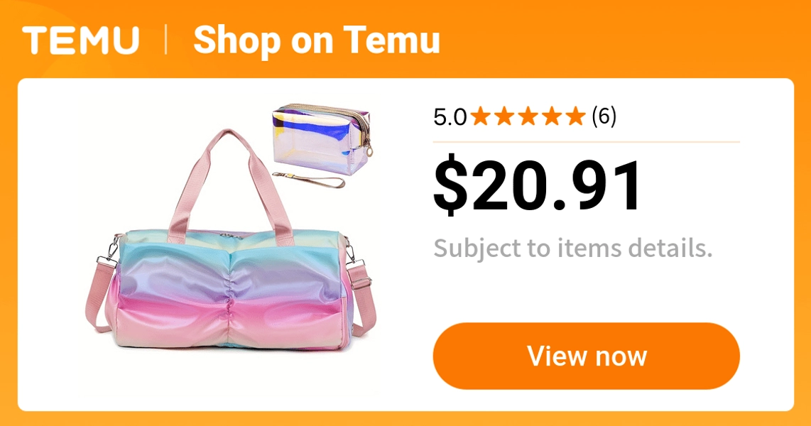 2pcs gradient   duffel bag clear iridescent - Temu