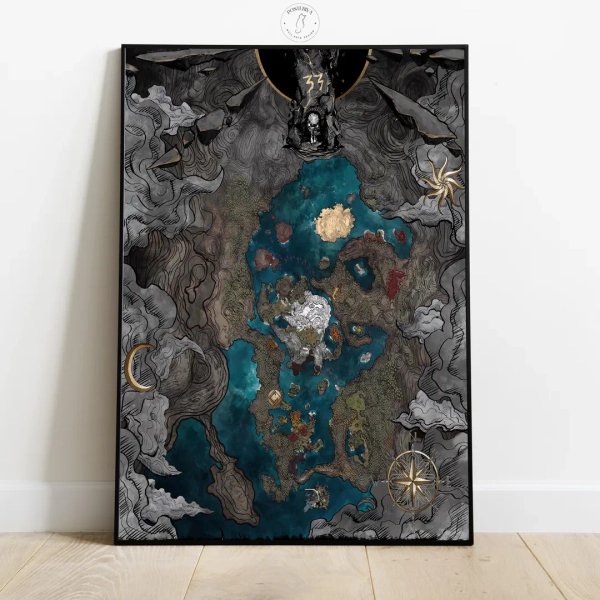 Clair Obscur Expedition 33 Map Poster | Gamer Room Wall Art - Etsy UK