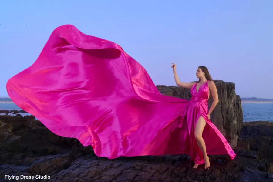 Infinity Flying Dress: Silky Satin Photoshoot Gown - Etsy
