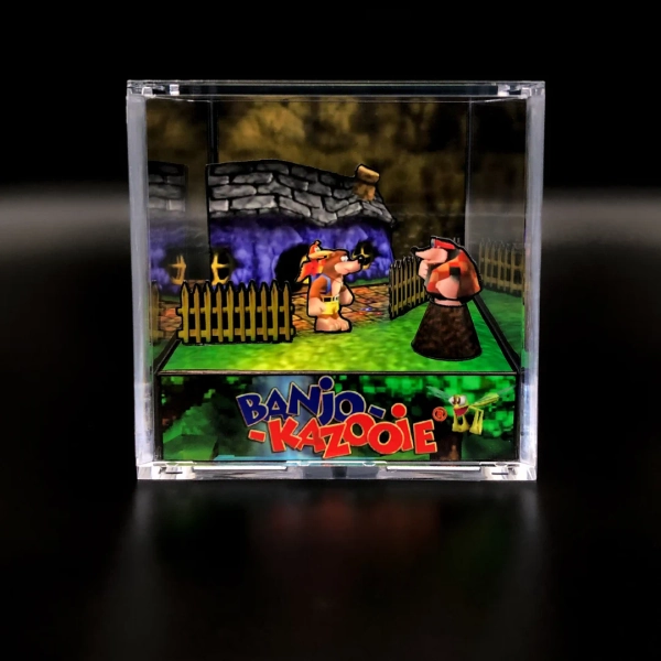 Banjo Kazooie Diorama Cube: Banjo Meets Bottles - Video Game Room Decoration - Etsy Australia