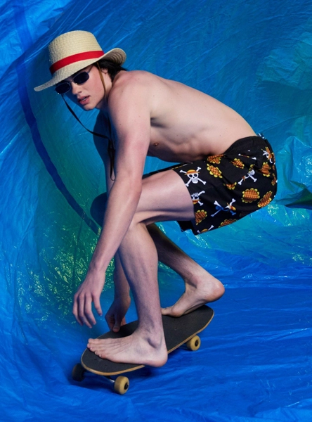 One Piece Luffy Dressrosa Swim Trunks