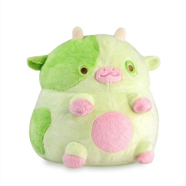 Shopzoki Pickle Cow Heating Pad for Period Cramps; Heatable/Freezable Heart Shaped Gel Pack; Pickle scented; No seeds; Washable