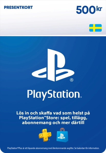 PlayStation Store-presentkort 500 kr