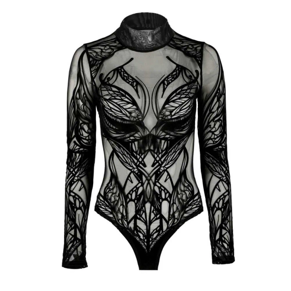 Restyle Restyle - Elven Whispers Bodysuit - Zwart | Attitude Holland