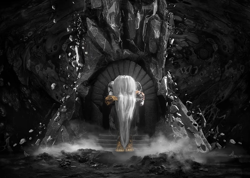 Displate 'Paintress Dark' Poster, picture, metal print, paint by Clair Obscur: Expedition 33 | Displate