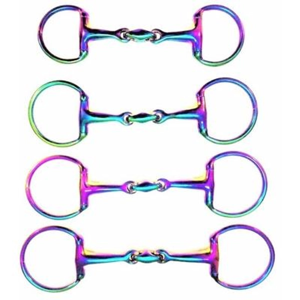 Rainbow Stainless Steel Jointed Egg Butt Snaffle