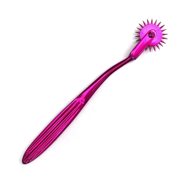 Stainless Steel Single Head Wartenberg Pinwheel - Pink
