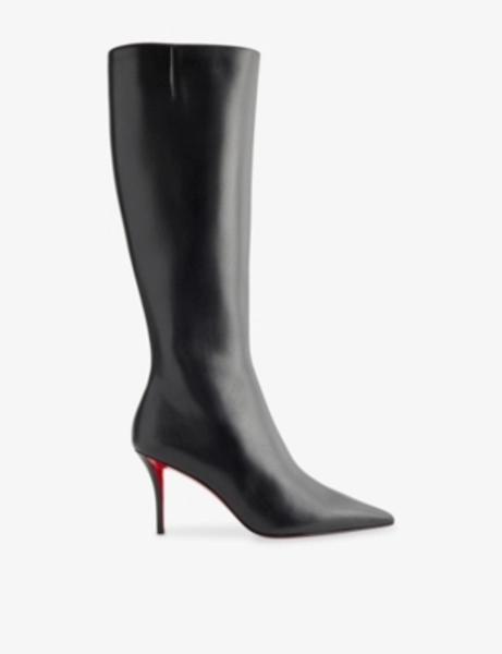 Christian Louboutin Miss Z Botta 80 Leather Knee-High Boots