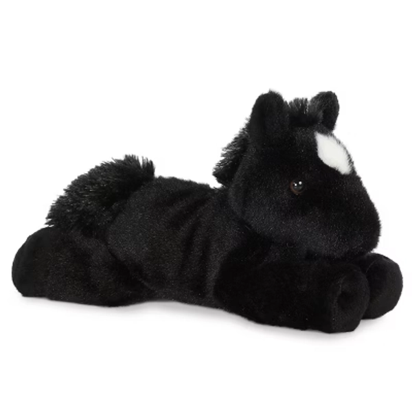 Aurora Mini Flopsie 8" Beau Horse Black Stuffed Animal