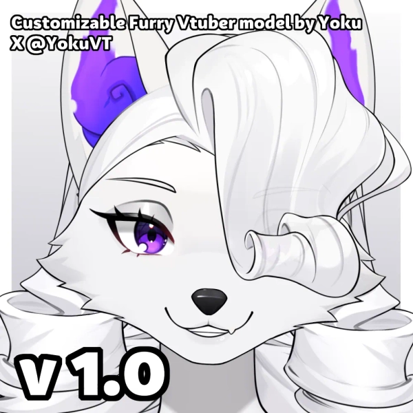 Customizable Furry Vtuber model by Yoku by Yoku (@YokuVT)