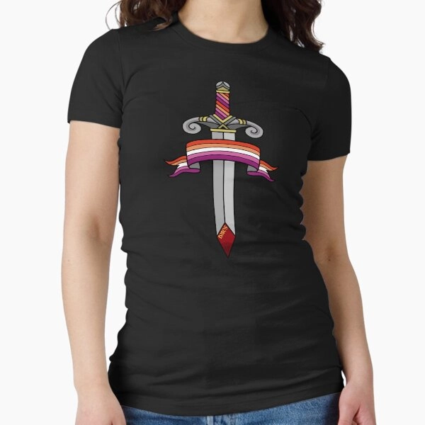 "Lesbian Pride" Fitted T-Shirt for Sale by Belegarth
