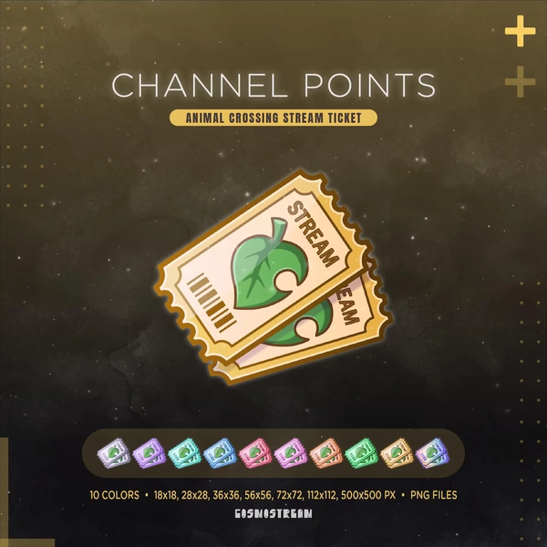 Animal Crossing Twitch Channel Points Icon | New Horizons Leaf Stream Ticket | ACNH Emotes & Badges - Etsy
