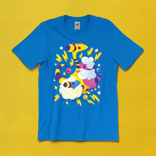 Mareep Flaafy Ampharos T-SHIRT 'electric Sheep' // Johto // Gen2 // Electric Type // Cute // Bright // Colorful // - Etsy