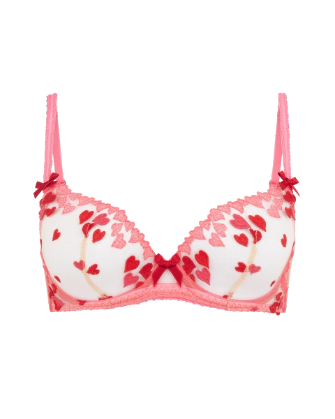 Cupid Plunge Underwired Bra in Pink | Agent Provocateur