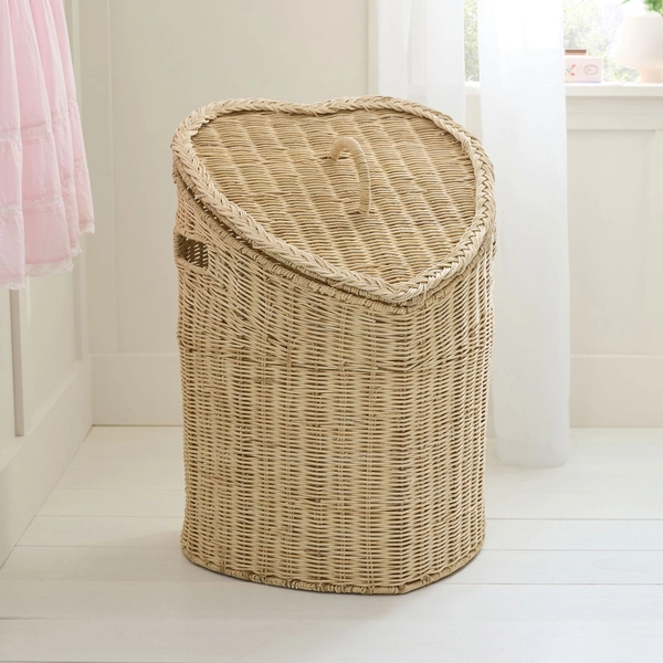 LoveShackFancy Heart Rattan Hamper (18"x25")