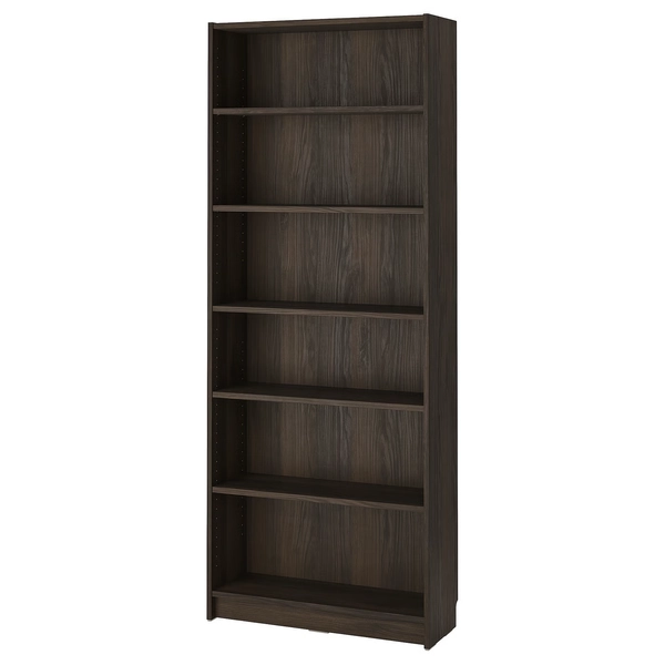 BILLY Bookcase - dark brown oak effect 31 1/2x11x79 1/2 "