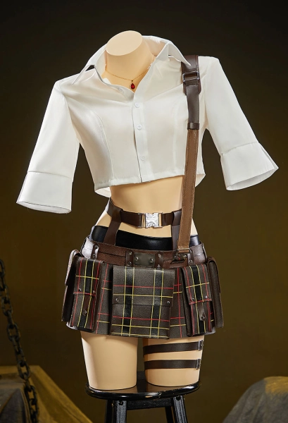 DMC Lady Cosplay Costume Shirt and Skirt with Shorts and Gloves