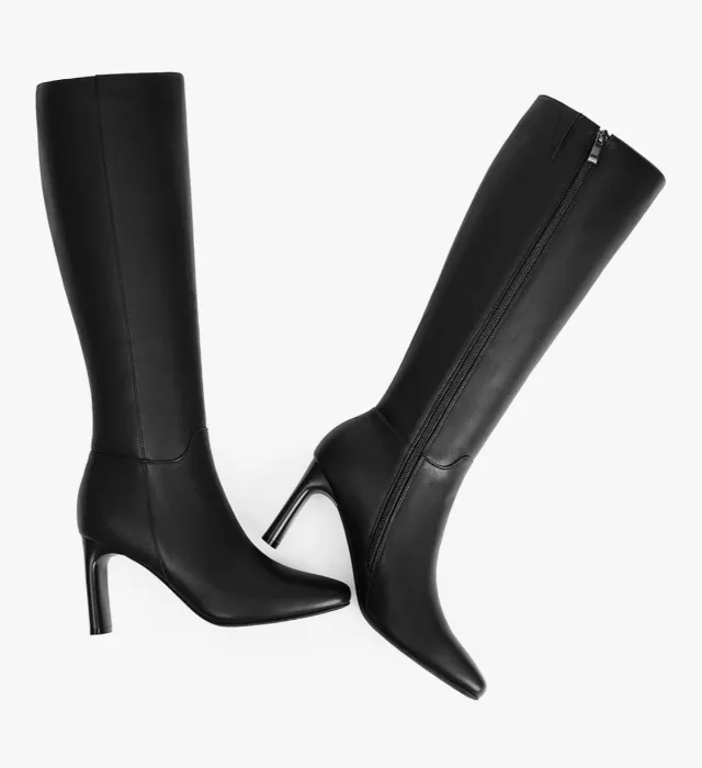 Modatope Knee High Boots for Women Square Toe Chunky Heel Long Tall Fall Boots for Women