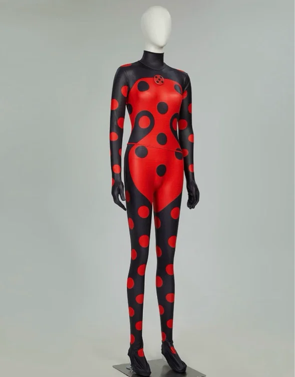 Miraculous Ladybug Officially Licensed Women's Shadybug Cosplay Costume, Black and Red Jumpsuit, Halloween Costume, Black and Red, S: Amazon.de: Fashion