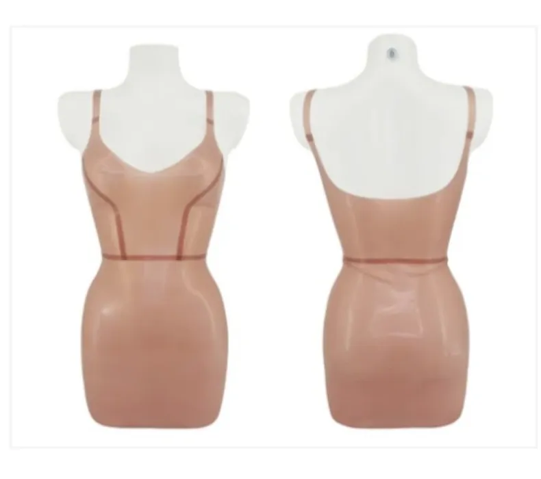 Lottielatex dress in transparent blue latex