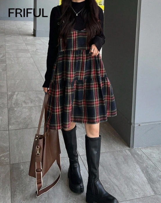 this fall plaid dress