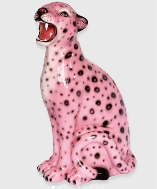 Blossom, the Pink Leopard Statue