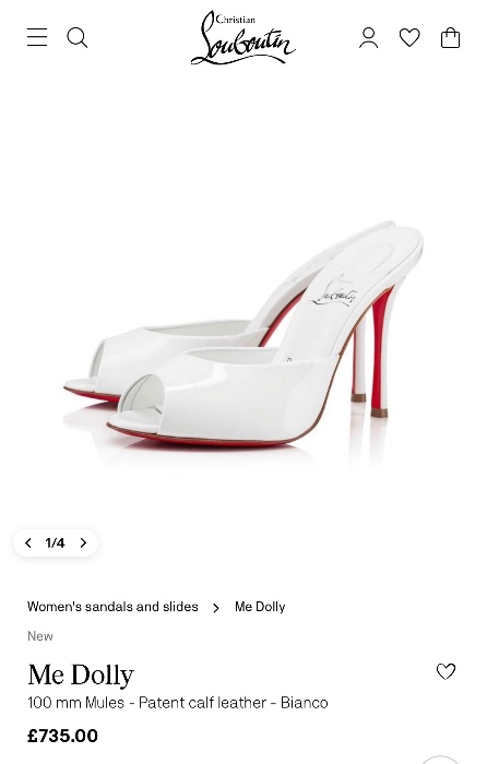 £735)Christian Louboutin Dolly mules 