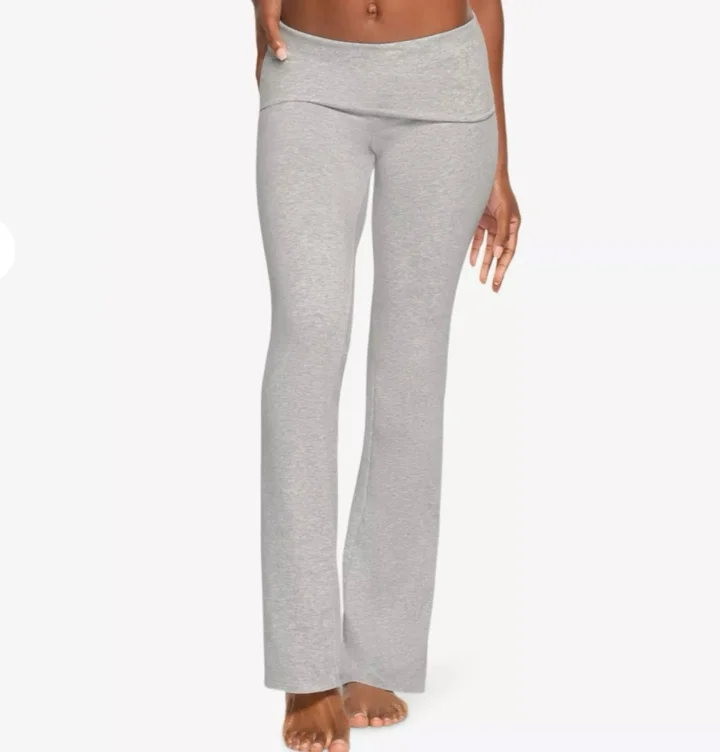 SKIMS Foldover slim-fit high-rise stretch-jersey trousers