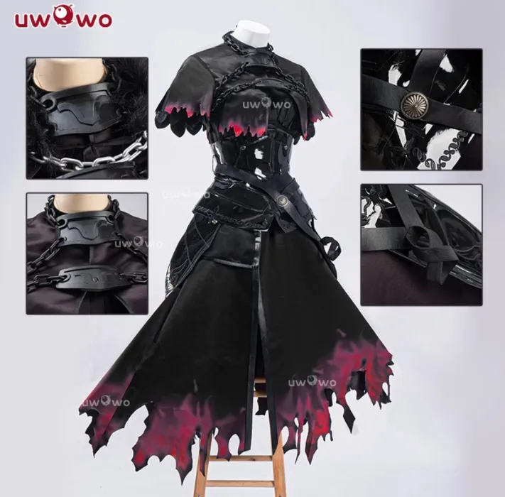 S-3XL Uwowo Game Fate/Grand Order FGO Jeanne d'Arc Alter (Avenger) Battle Suit Cosplay Costume S-3XL - INSTOCK Set A: Costume XXL