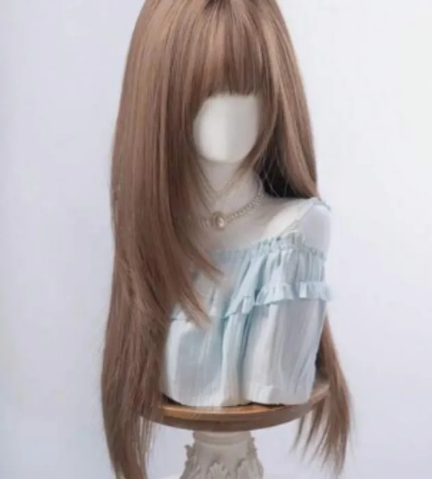 brown wig