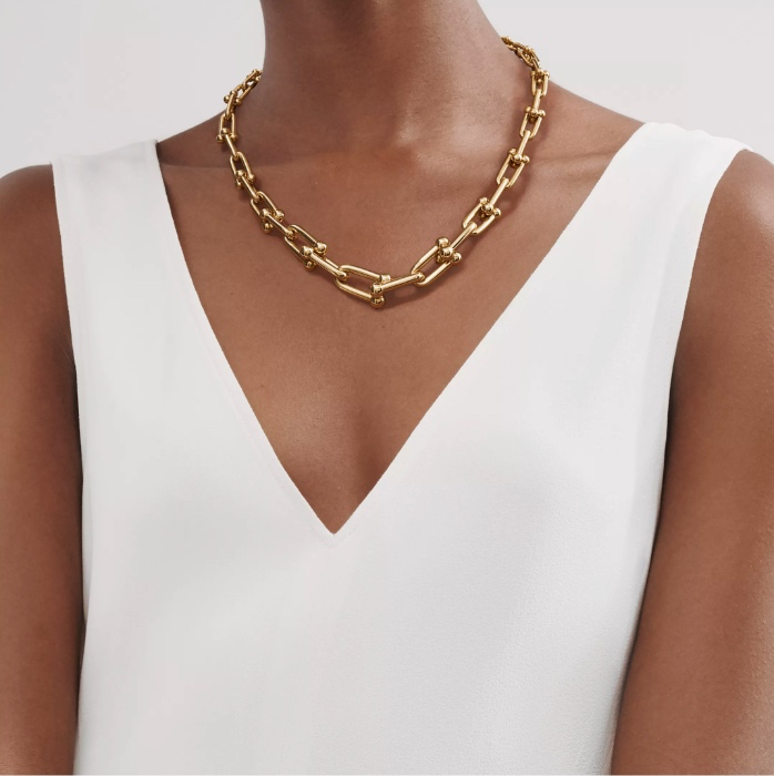 Tiffany HardWear Graduated Link Necklace in Yellow Gold