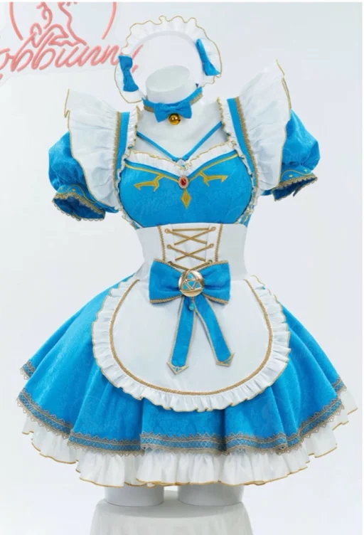 Princess Zelda Derivative Sexy Lingerie Maid Costume Dress with Apron Sleeves