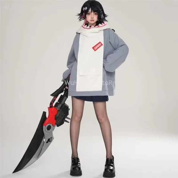 Game Zenless Zone Zero Cosplay ZZZ Eous Cosplay Coat Hoodie Ellen Joe Cosplay Shark Hoodie Doujin Women Men Halloween EEQSB5