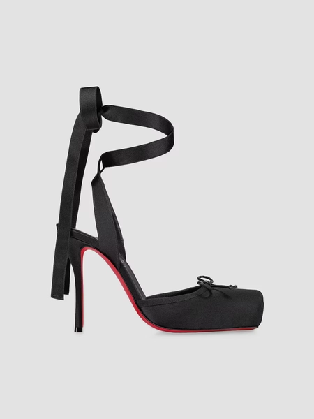 Christian Louboutin Cassia Lace Up 100MM Satin Pumps | Saks Fifth Avenue