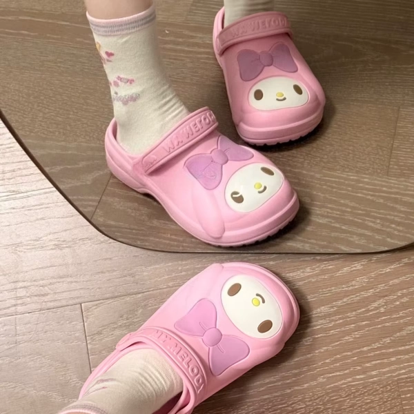Kawaii My Melody Summer Slippers for Women Non-Slip Indoor Outdoor Breathable Comfortable Home Shoes Soft Portable Birthday Gift