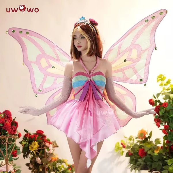 En STOCK UWOWO Bloomm Enchantixx Flora disfraz de Cosplay alas de hada grande traje de Cosplay Hada mariposa ala de mujer - AliExpress 200000532