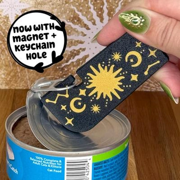 Celestial Zodiac Tab Buddy XL - Accessible Can Opener for tabs, Astrology Gift, Arthritis Aid Tool, Nail Saver, Star Sign Pop Top Opener