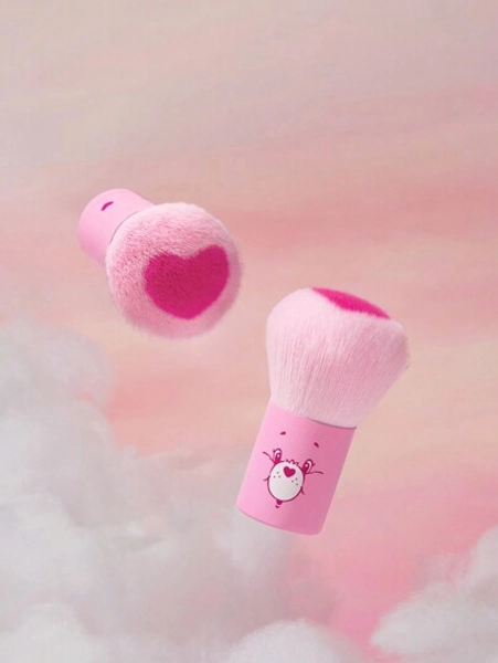 SHEIN X Care Bears 1pc Heart Cheer Bear Print Large Foundation Brush, Gifts