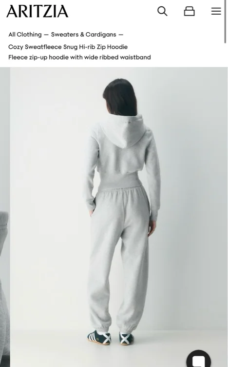 Cozy Sweatfleece Snug Hi-rib Zip Hoodie