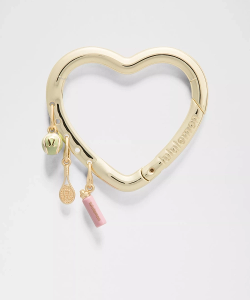 Charm Heart Keyring - Multi/Gold - ONE SIZE
