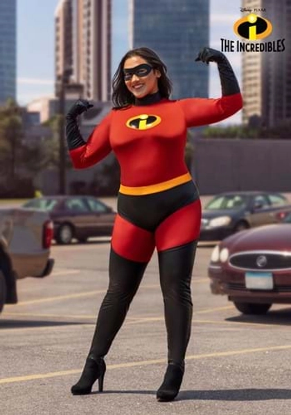 The Incredibles Deluxe Plus Size Women's Mrs. Incredible Costume
